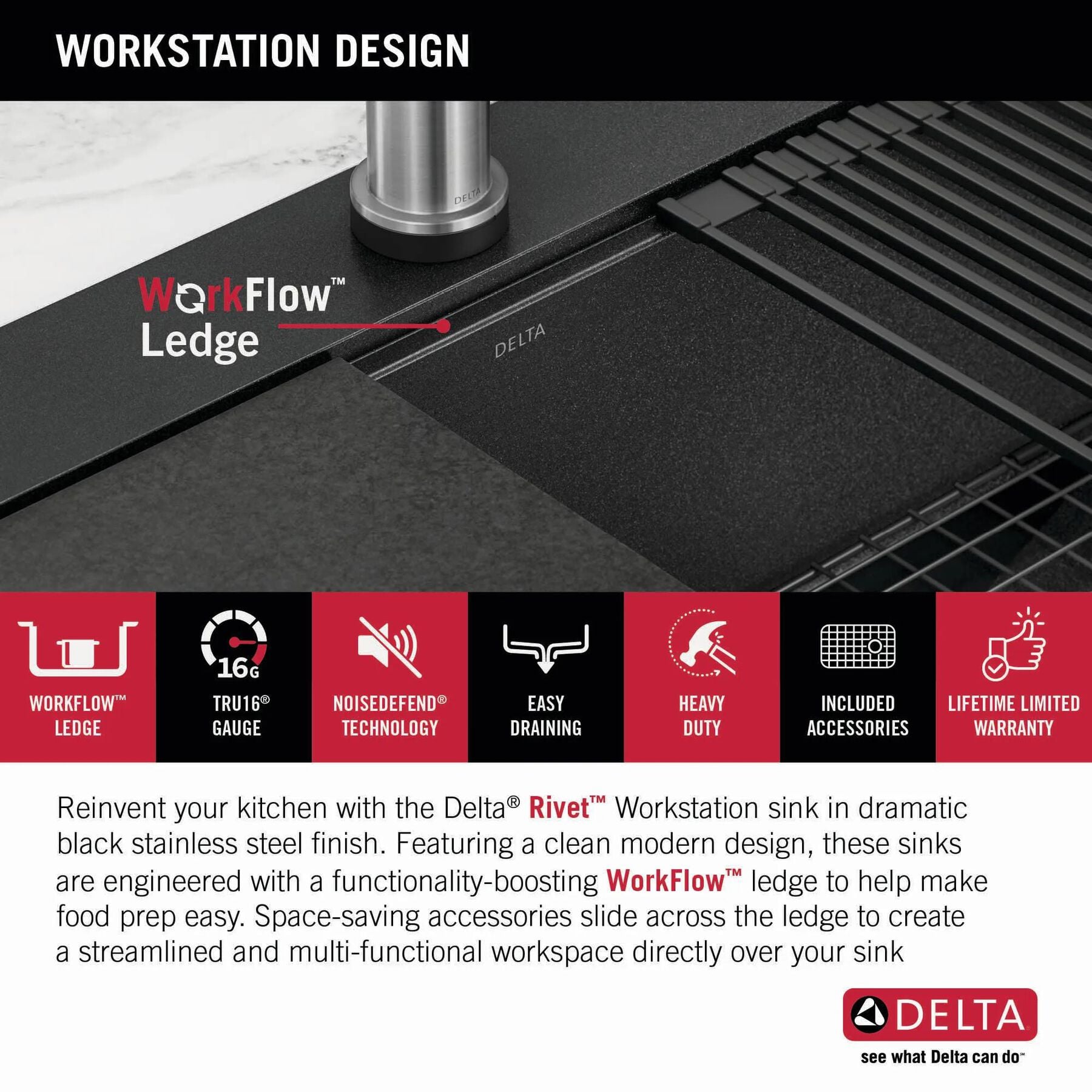 30&rdquo; Retrofit Farmhouse Apron Front 16 Gauge Workstation Kitchen Sink Single Bowl in with WorkFlow&trade; Ledge and&nbsp;Accessories for Top Mount Drop-In Installation